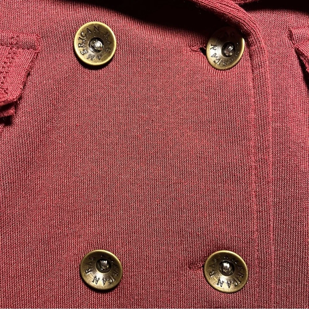 American Rag Burgundy Button Up Jacket - Picture 6 of 7